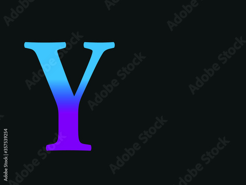 Fotografie Capital letter Y vector image