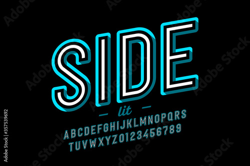 Modern style font, alphabet...