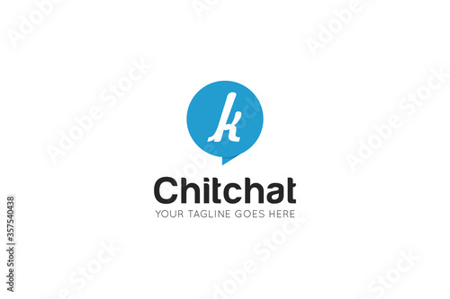 Free Download Initial letter k chat, message logo and icon vector illustration - GFXLoad