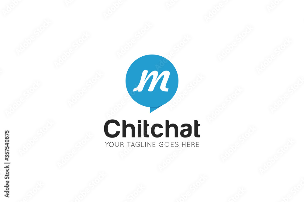 Initial letter m chat, message logo and icon vector illustration Initial letter m chat, message logo and icon vector illustration