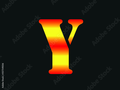 Fotografie Capital letter Y vector image