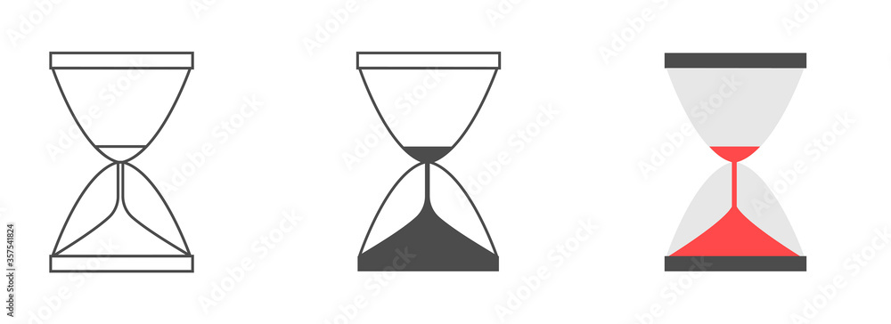 Sand clock icon. Hourglass vector simple flat illustration Sand clock icon. Hourglass vector simple flat illustration