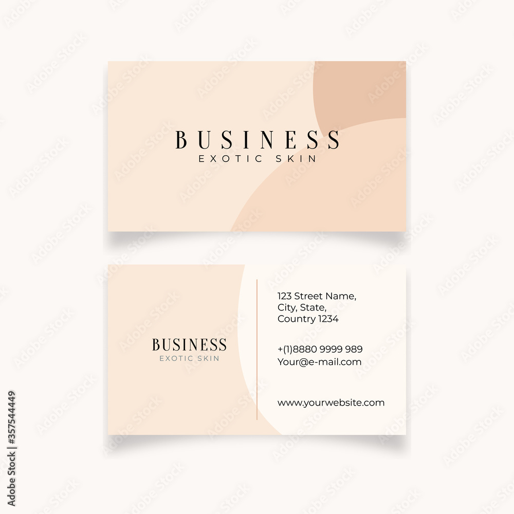 Luxury minimalist abstract business card design template