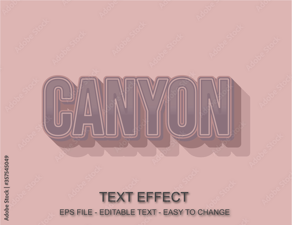 Editable text effect style