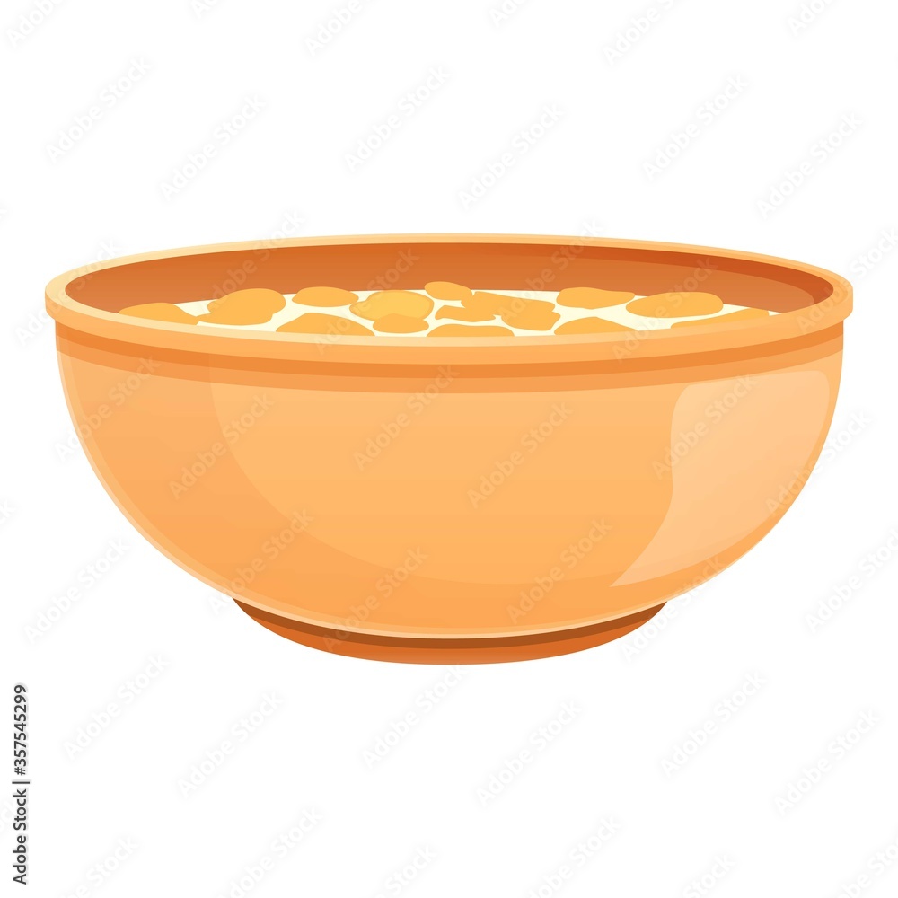 Breakfast cereal flakes icon. Cartoon of breakfast cereal flakes vector icon for web design isolated on white background Breakfast cereal flakes icon. Cartoon of breakfast cereal flakes vector icon for web design isolated on white background