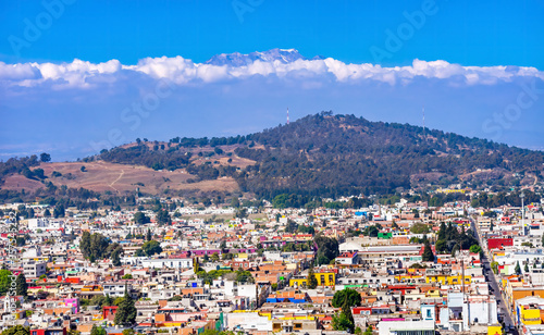 Overlook Cityscape Iztaccihuatl Volcano Cholula Puebla Mexico © Bill Perry