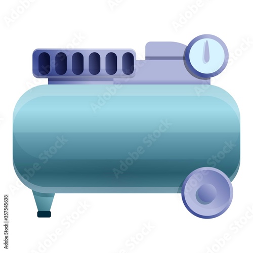 Air compressor unit icon. Cartoon of air compressor unit vector icon for web design isolated on white background