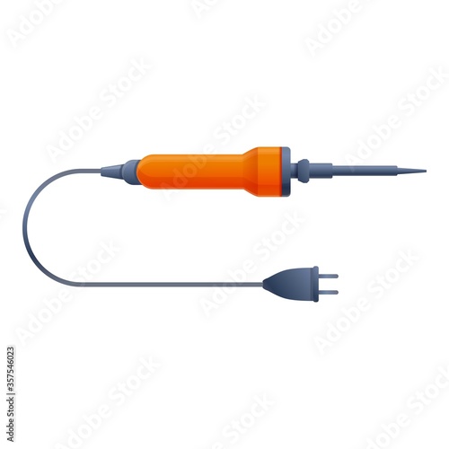Soldering instrument icon. Cartoon of soldering instrument vector icon for web design isolated on white background