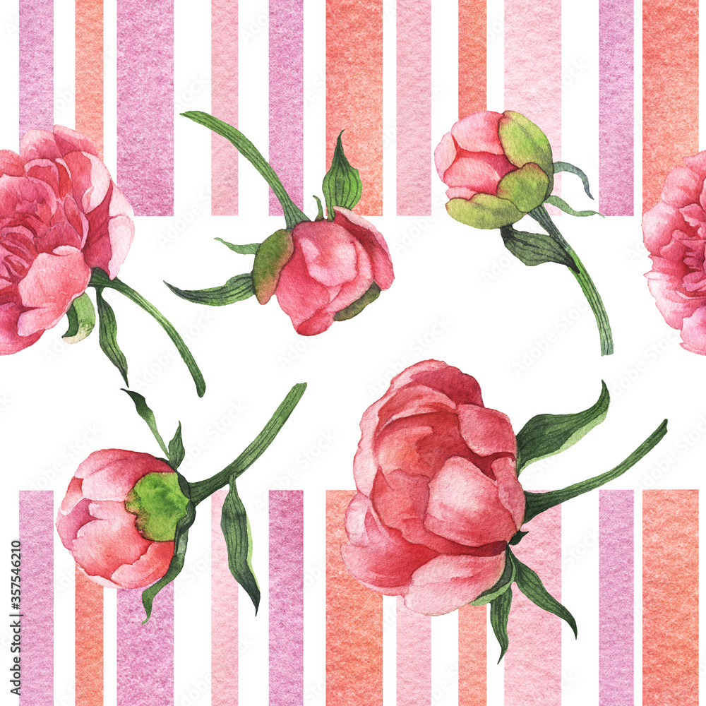 peonies-digital-paper-pink-flowers-seamless-pattern-floral-scrapbook-paper-peony-background-watercolor-summer-flower-printable-paper-stock-illustration-adobe-stock