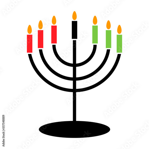 Happy kwanzaa , american design isolated on white background. Greeting card, vector illustration