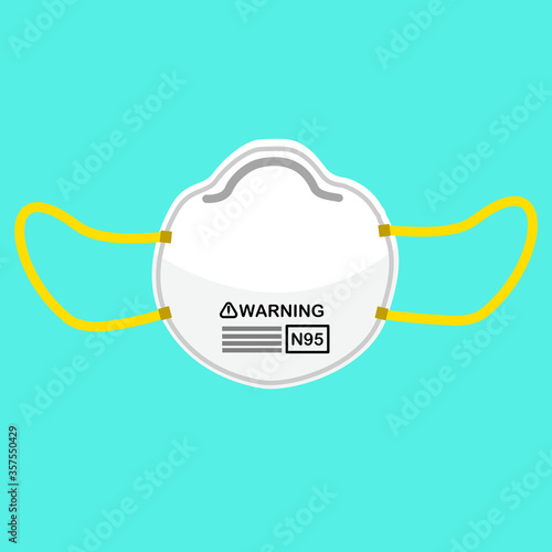 N95 medical mask illustration.