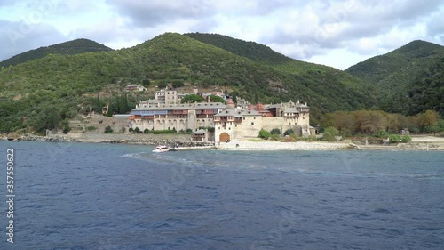 Xenophontos Monastery on Mount Athos in Greece photo