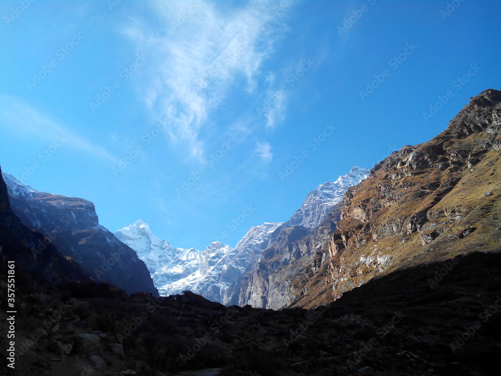 Neelkanth peak in Himalayas, India