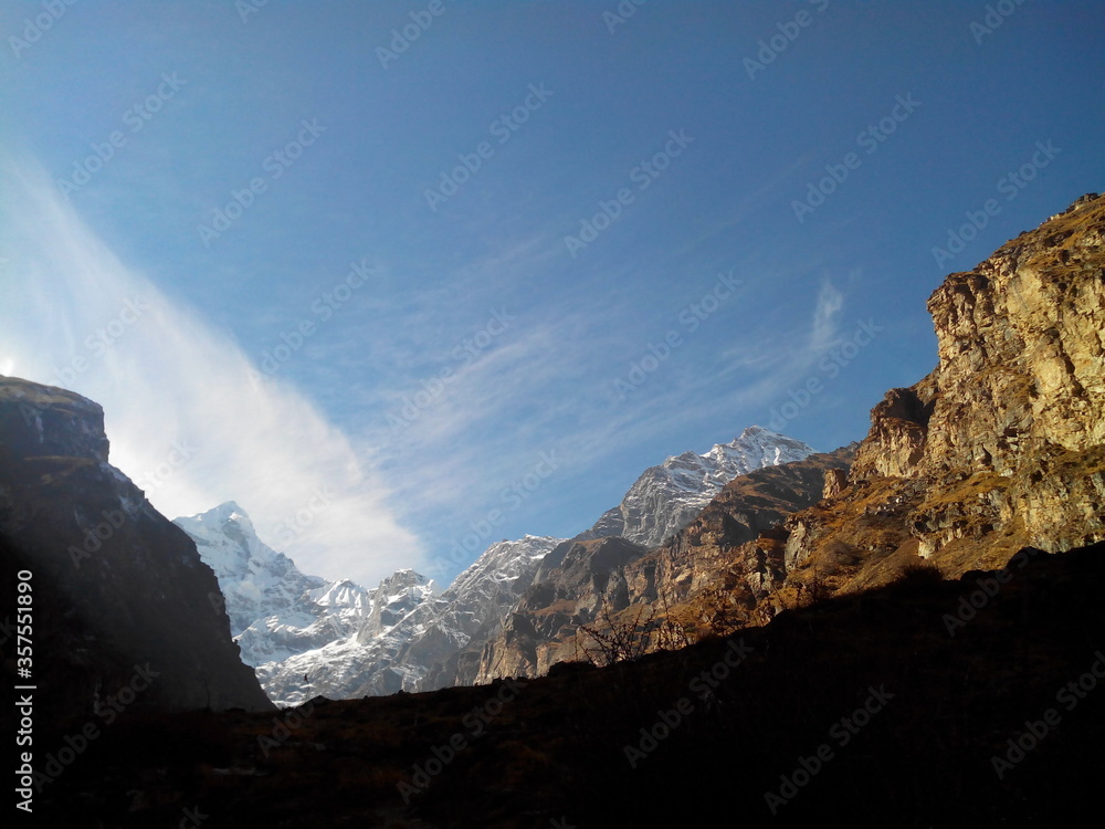 View of Nilkantha peak, India