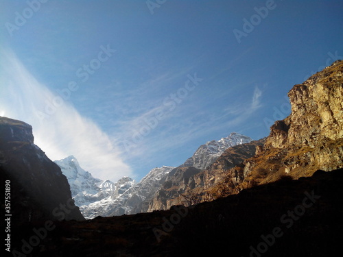 View of Nilkantha peak, India