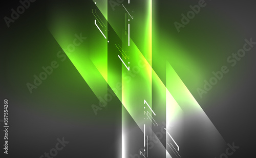 Dynamic neon shiny abstract background. Trendy abstract layout template for business or technology presentation, internet poster or web brochure cover, wallpaper
