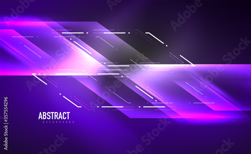 Dynamic neon shiny abstract background. Trendy abstract layout template for business or technology presentation, internet poster or web brochure cover, wallpaper