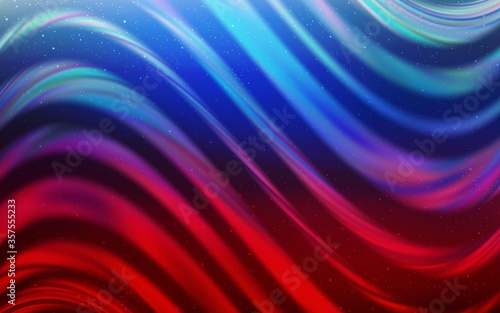 Light Blue, Red vector background with astronomical stars.