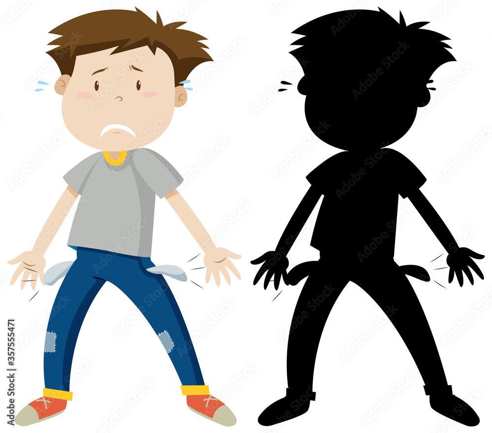 Man sad disappointed with its silhouette Man sad disappointed with its silhouette