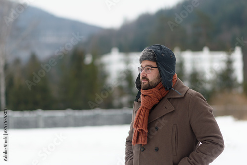 portrait of a person in winter