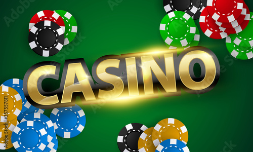 Casino vector background with beautiful coins
