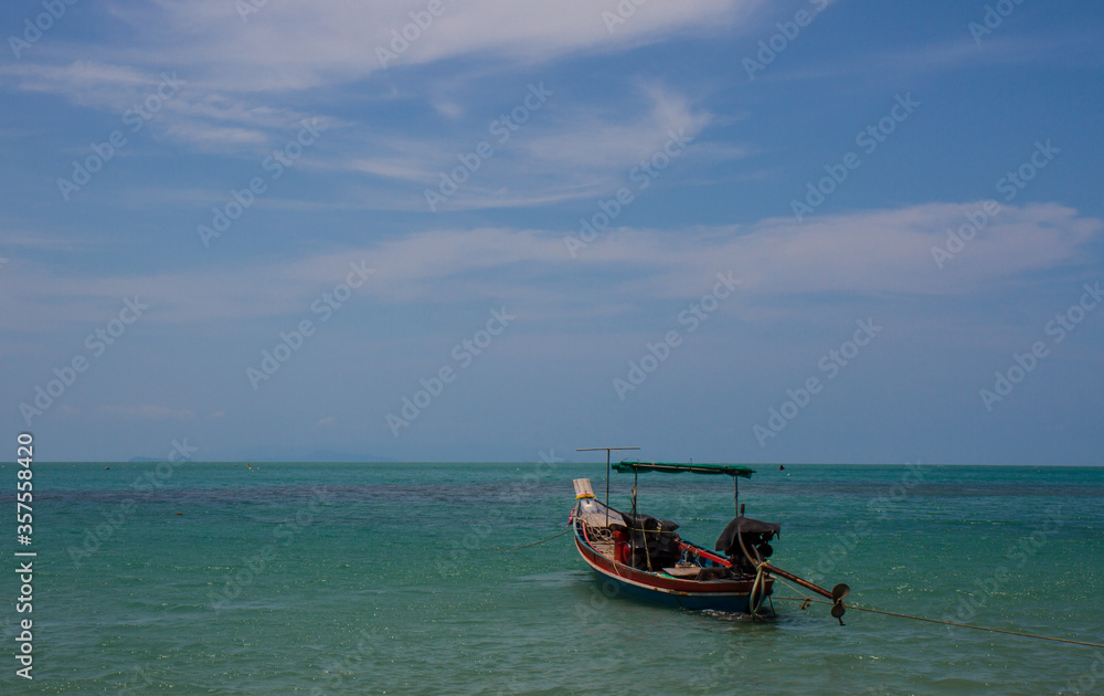 Fishing boat waiting for going out fishing in the gulf of Thailand Fishing boat waiting for going out fishing in the gulf of Thailand