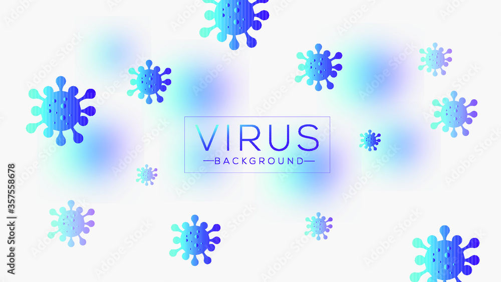 Virus infection or bacteria flu background