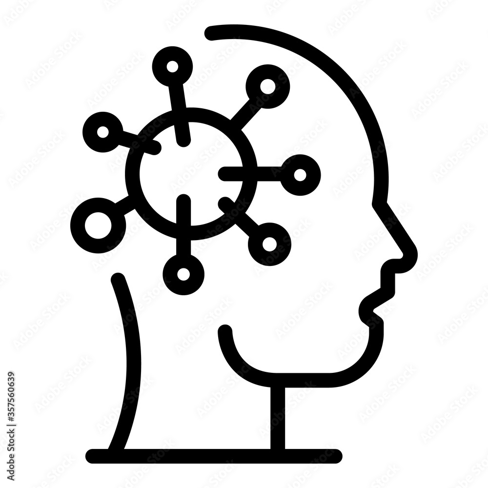 Coronavirus infected man icon. Outline coronavirus infected man vector icon for web design isolated on white background Coronavirus infected man icon. Outline coronavirus infected man vector icon for web design isolated on white background
