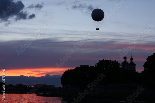 Beautiful shot of Wawel Castle, Cracow, Poland at sunset photo