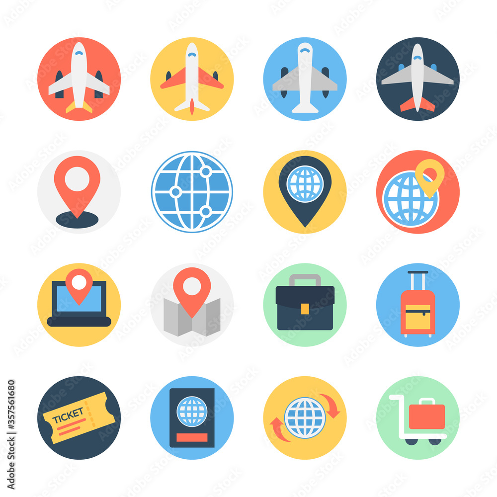 Travel and Map Icons Bundle Travel and Map Icons Bundle