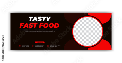 Restaurant food sale offer social media Instagram post facebook cover page timeline web ad banner template design