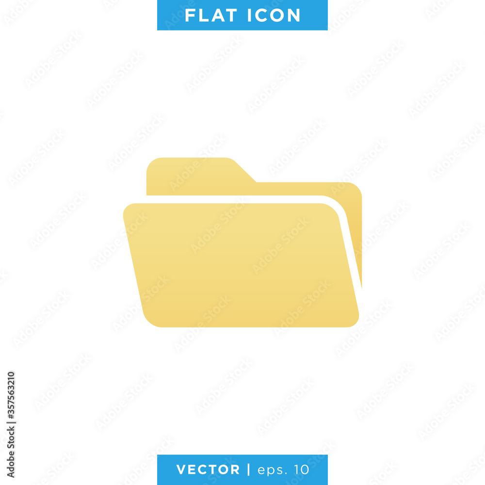 Folder icon vector design template Folder icon vector design template