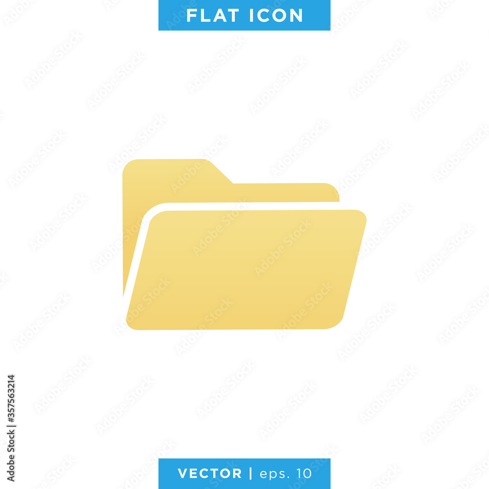 Folder icon vector design template Folder icon vector design template