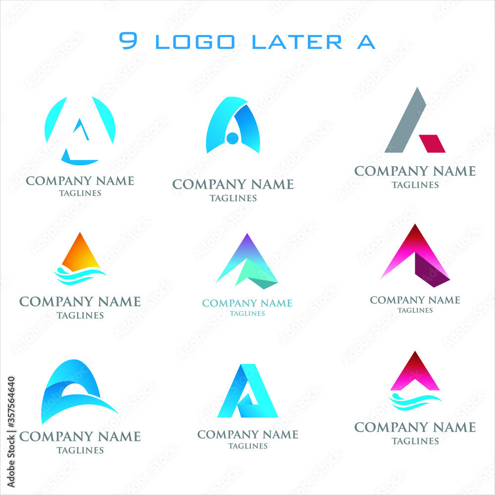 logo design for the initials letter A logo design for the initials letter A