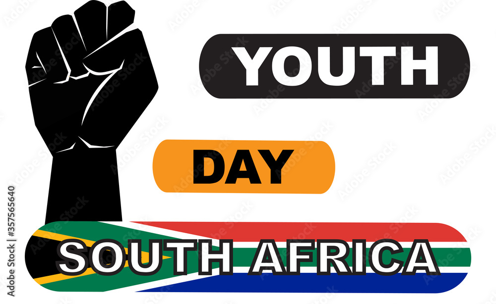 Youth day south africa Hand Drawn Sketch Vector illustration. Stock