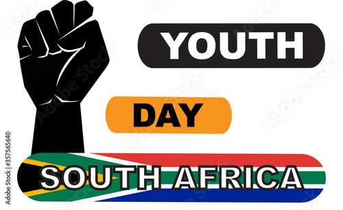 Youth day south africa  Hand Drawn Sketch Vector illustration.