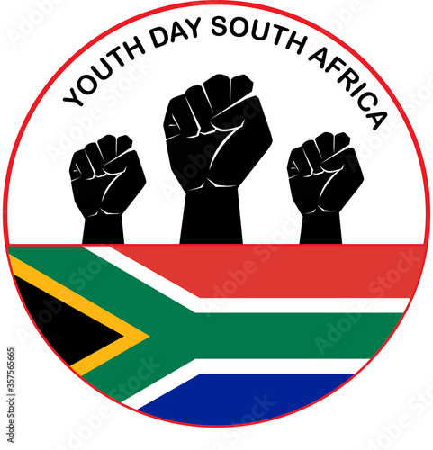 Youth day south africa  Hand Drawn Sketch Vector illustration.