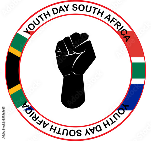 Youth day south africa  Hand Drawn Sketch Vector illustration.