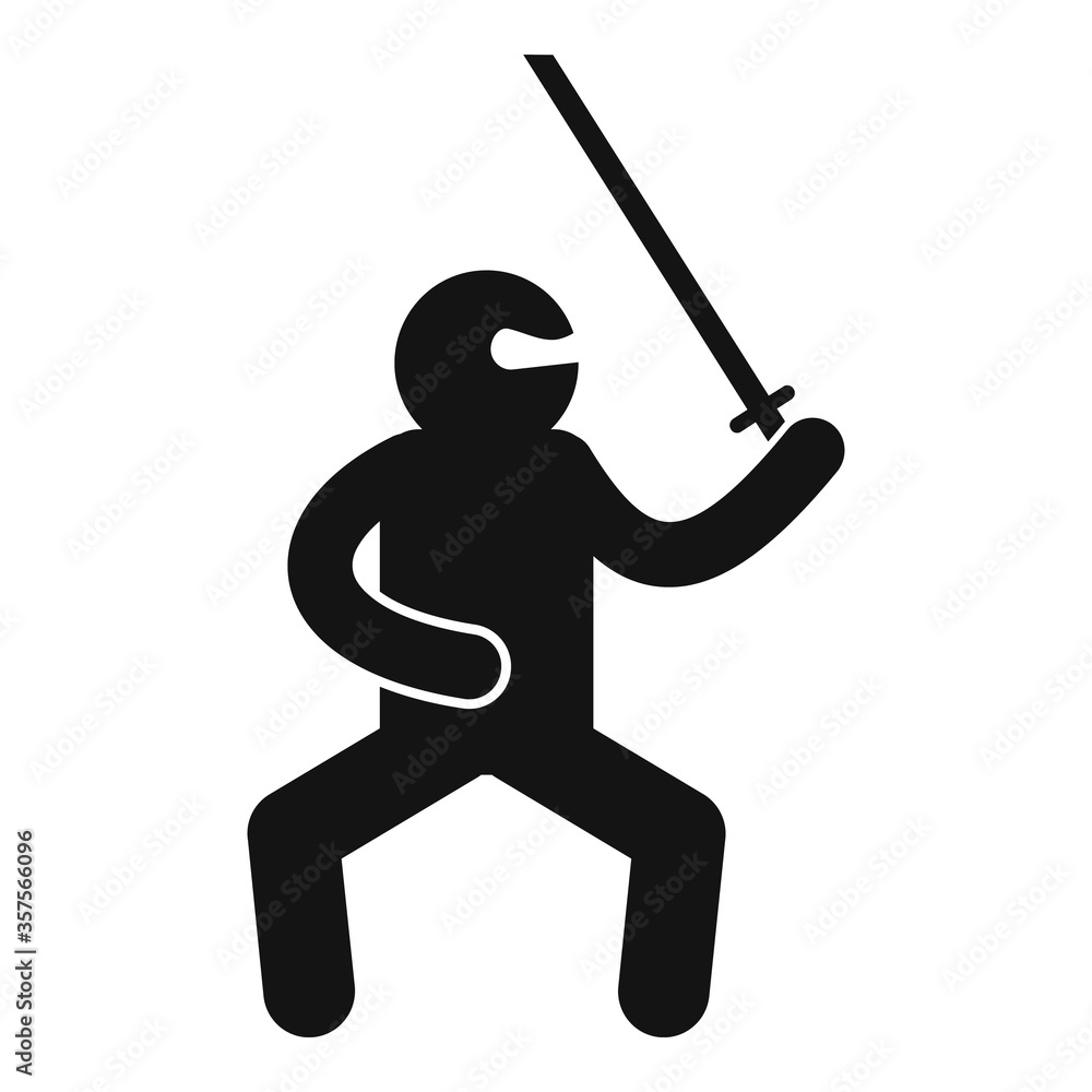 Fototapeta premium Asian ninja icon. Simple illustration of asian ninja vector icon for web design isolated on white background