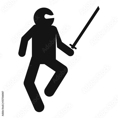 Ninja man icon. Simple illustration of ninja man vector icon for web design isolated on white background