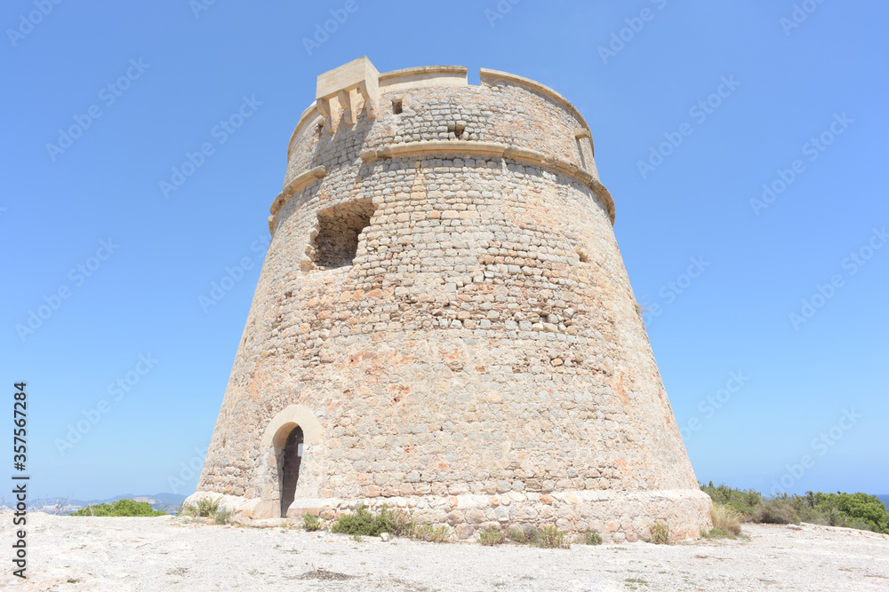 Des Carregador watch tower, also called Sa Sal Rossa, Ibiza. 