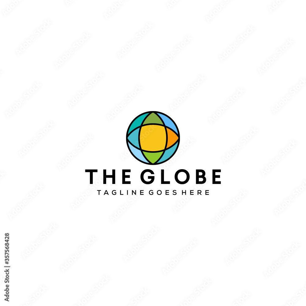 Creative modern globe World Logo Template vector illustration