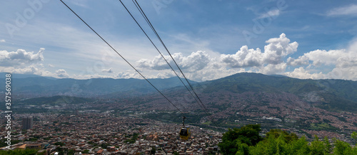 Areal view of the Colombian city of Medellin