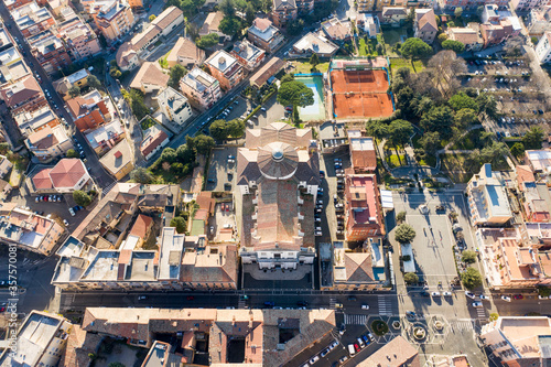 aerial view of the town of genzano di ro