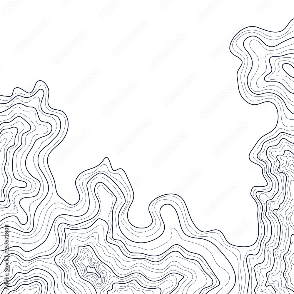 topographic map, abstract height lines isolated on white background vector topographic map, abstract height lines isolated on white background vector