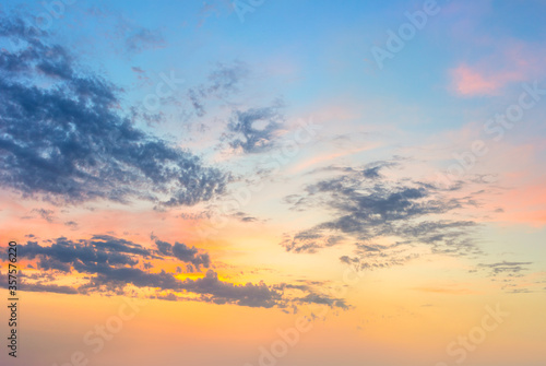 Background of  Sunset  Sunrise Sundown Sky with colorful clouds © Taiga