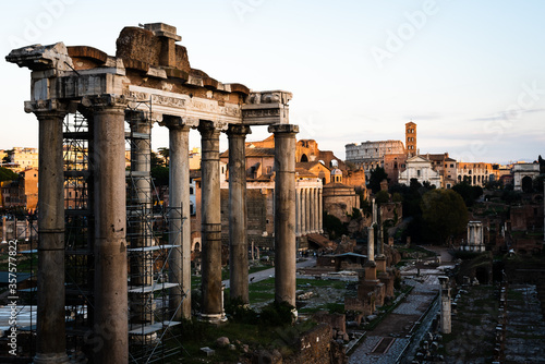 The Roman Forum, ruins of the ancient civilization in Rome