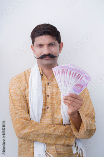 Photography Real Farmer showing money