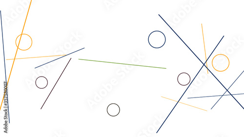 Geometric Memphis Background. Simple Pattern for Postcard, Print, Banner or Poster. Modern Abstract Background with Rings and Lines. Vector Texture in Trendy Minimalistic Style
