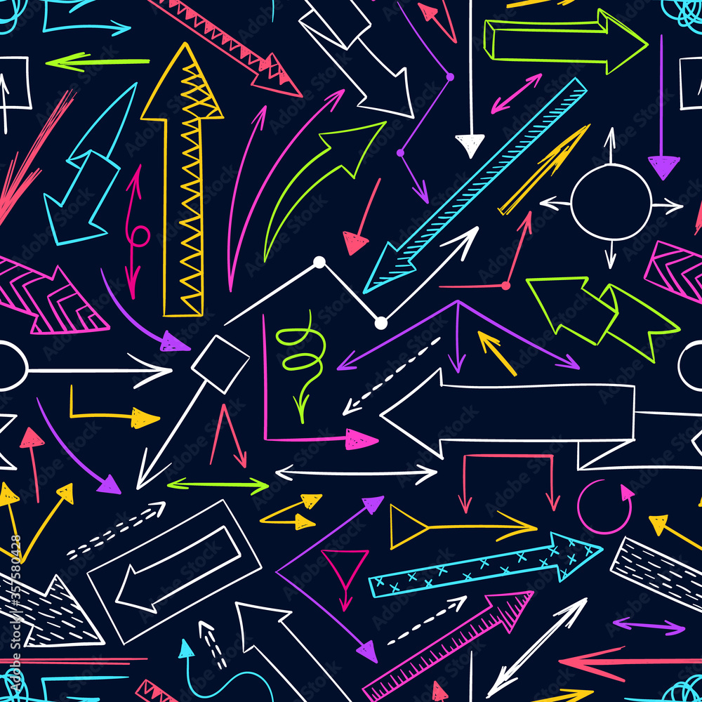 Arrows doodle pattern. Sketch. Scribbles. Quirky. Simple backdrop. Arrows pattern background. Up, down, left, right arrows background. Arrows doodle pattern. Sketch. Scribbles. Quirky. Simple backdrop. Arrows pattern background. Up, down, left, right arrows background.